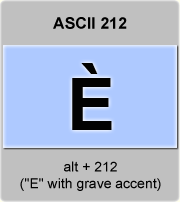 Ascii Code Capital Letter E With Grave Accent American Standard Code For Information Interchange The Complete Ascii Table Characters Letters Vowels With Accents Consonants Signs Symbols Numbers Capital Letter E Grave Accent Ascii 212 Ascii