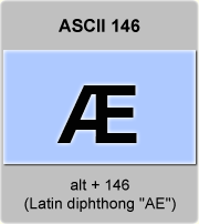 Ascii Code Latin Diphthong Ae In Uppercase American Standard Code For Information Interchange The Complete Ascii Table Characters Letters Vowels With Accents Consonants Signs Symbols Numbers Latin Diphthong Ae Uppercase Ascii 146 Ascii Art