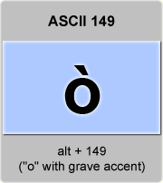 Ascii Code Letter O With Grave Accent American Standard Code For Information Interchange The Complete Ascii Table Characters Letters Vowels With Accents Consonants Signs Symbols Numbers Letter O Grave Accent Lowercase Ascii 149 Ascii Art